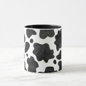 牛の斑点のパターン白黒アニマルプリント マグカップ (中央)