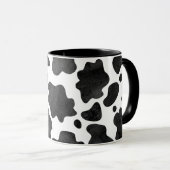 牛の斑点のパターン白黒アニマルプリント マグカップ (正面右)