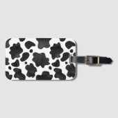 牛の斑点のパターン白黒アニマルプリント ラゲッジタグ (正面横)