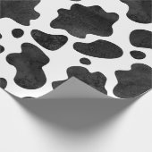 牛の斑点のパターン白黒アニマルプリント ラッピングペーパー (角)