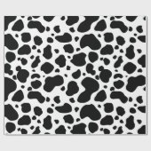 牛の斑点のパターン白黒アニマルプリント ラッピングペーパー (フラット)