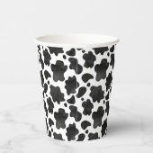牛の斑点のパターン白黒アニマルプリント 紙コップ (右)