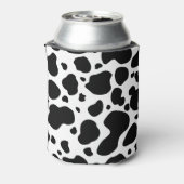 牛の斑点のパターン白黒アニマルプリント 缶クーラー (缶裏面)
