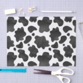 牛の斑点のパターン白黒アニマルプリント 薄葉紙 (クラフト)