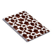 牛の斑点のパターン茶色と白アニマルプリント ノートブック (右側)