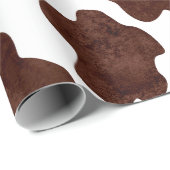 牛の斑点のパターン茶色と白アニマルプリント ラッピングペーパー (ロールコーナー)