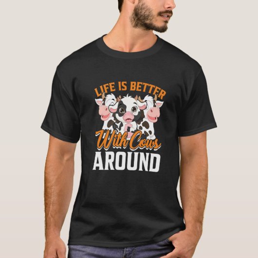 牛の方が生きがいが好い Tシャツ (正面)