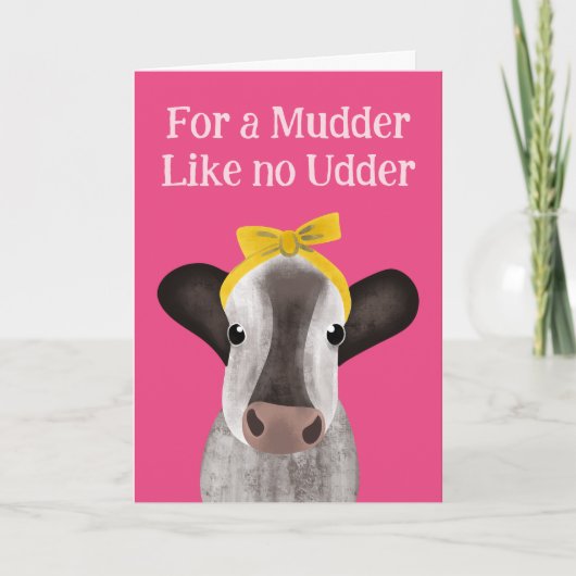 牛の日の毛の無いラバのために カード (正面)