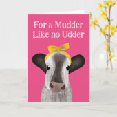 牛の日の毛の無いラバのために カード (黄色い花)