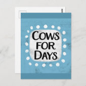 牛の日葉書 ポストカード (正面/裏面)