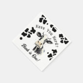 牛の最初の誕生日の水の色ナプキンス スタンダードカクテルナプキン (角)