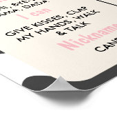 牛の最初の誕生日マイルストーンの記号 ポスター (角)