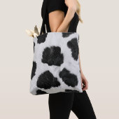 牛の柄のトート トートバッグ (クローズアップ)