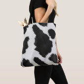 牛の柄のトート トートバッグ (クローズアップ)