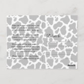 牛の模様の背景結婚に感謝のはがき ポストカード (裏面)