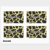 牛の模様シール 長方形シール (シート)