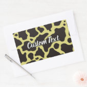 牛の模様シール 長方形シール (封筒)