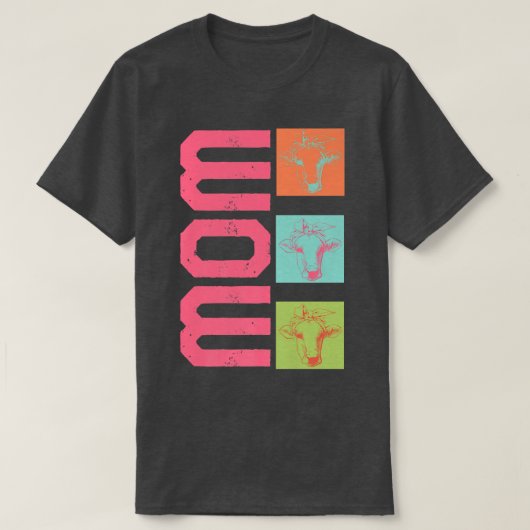 牛の母の日の牛の恋人の妻ファーム動物ファ Tシャツ (デザイン正面)