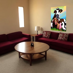 牛の母子   AIアートポスター ポスター