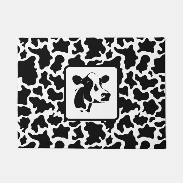 牛の毛状 ドアマット (正面)