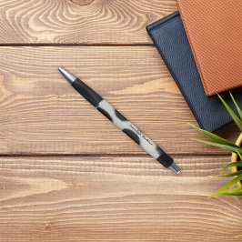 牛の毛皮のようなプリントのモノグラム ボールペン