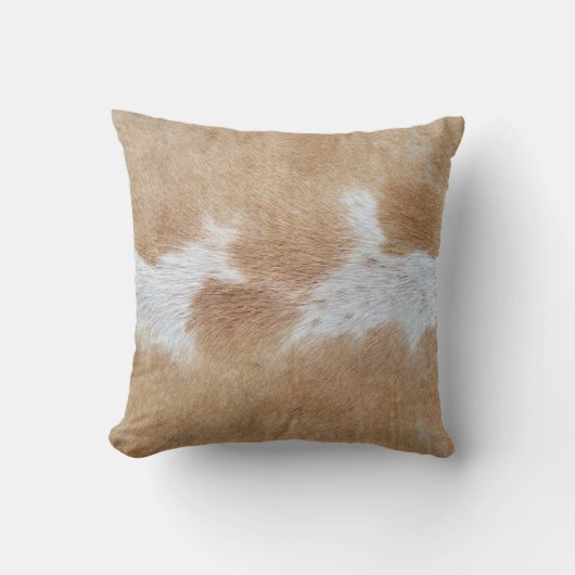 牛の毛 クッション (正面)