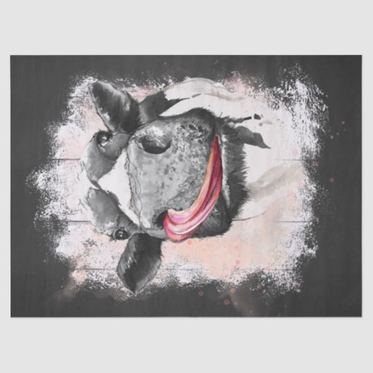 牛の水色 薄葉紙 (正面)