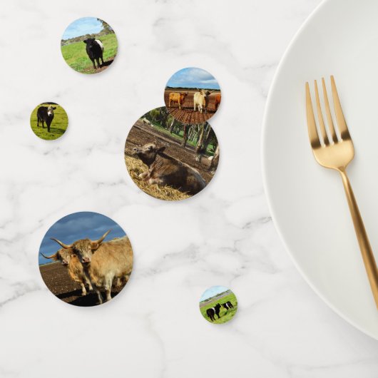 牛の混在画像 コンフェッティ (グループ)