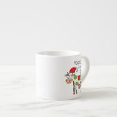 牛の漫画おもしろいクリスマスホリデー エスプレッソカップ (正面右)