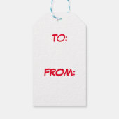 牛の漫画おもしろいクリスマスホリデー ギフトタグ (裏面)