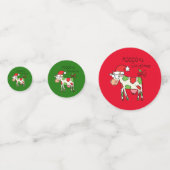 牛の漫画おもしろいクリスマスホリデー コンフェッティ (裏面)