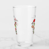 牛の漫画おもしろいクリスマスホリデー タンブラーグラス (左)