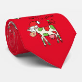 牛の漫画おもしろいクリスマスホリデー ネクタイ (ロール)