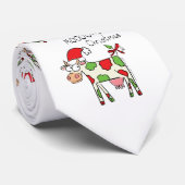 牛の漫画おもしろいクリスマスホリデー ネクタイ (ロール)