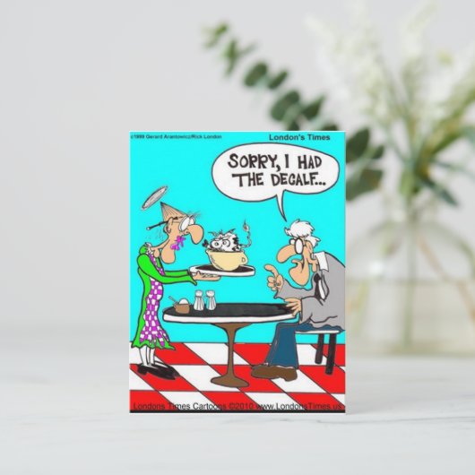 牛の無いコおもしろいーヒーTマグカップ&ギフト ポストカード (スタンド正面)