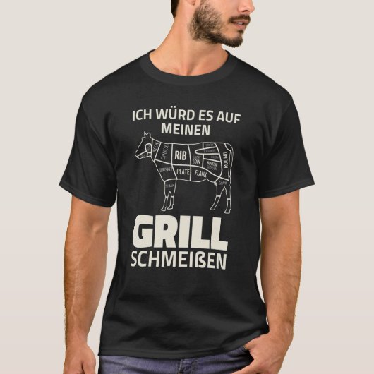 牛の牛肉 – 肉食のバーベキューグリル牛の肉 Tシャツ (正面)