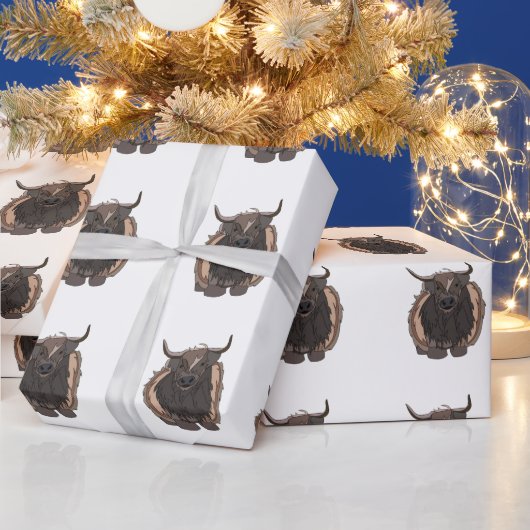 牛の牛 ラッピングペーパー (クリスマス)