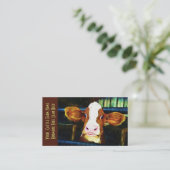 牛の牧場の子牛の肉のおもしろいな牛 名刺 (スタンド正面)