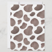 牛の牧場の男の子のベビーシャワー招待状 招待状 (裏面)