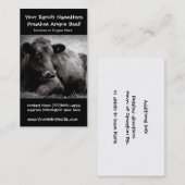 牛の牧場または農場のビーフビジネス 名刺 (正面/裏面)