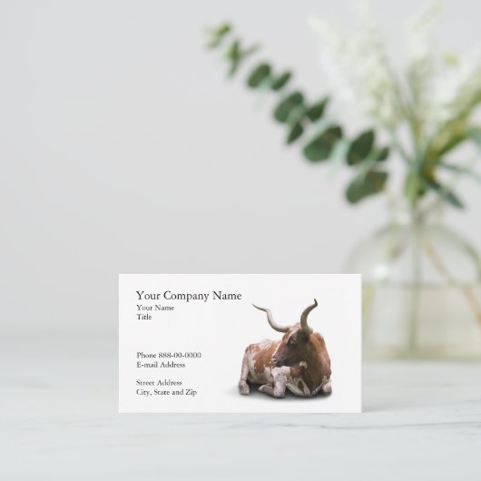 牛の牧場農家名刺 名刺 (スタンド正面)