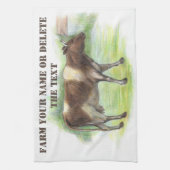 牛の牧場 キッチンタオル (縦)