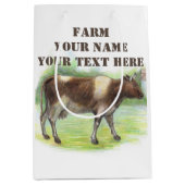 牛の牧場 ミディアムペーパーバッグ (正面)