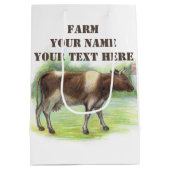 牛の牧場 ミディアムペーパーバッグ (裏面)