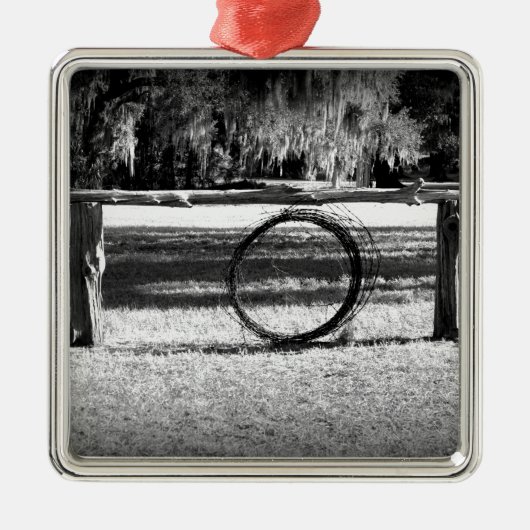 牛の牧場 メタルオーナメント (正面)