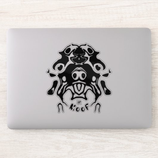 牛の犬のスケッチv3 シール (コンピューター)