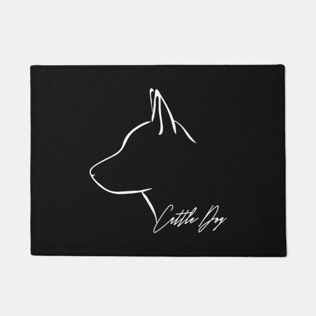 牛の犬プロフィール犬の母 ドアマット (正面)