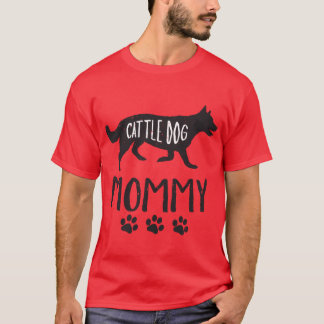 牛の犬モーミーオーストラリアの牛の犬の家族 Tシャツ