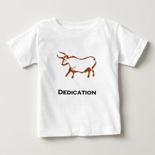 牛の献身ブラウン ベビーTシャツ (正面)