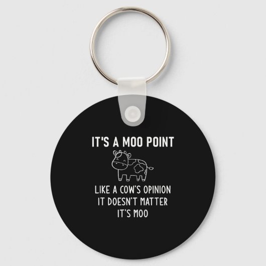 牛の玉ねぎみたいなMoo Int、面白い、ジョーク キーホルダー (正面)